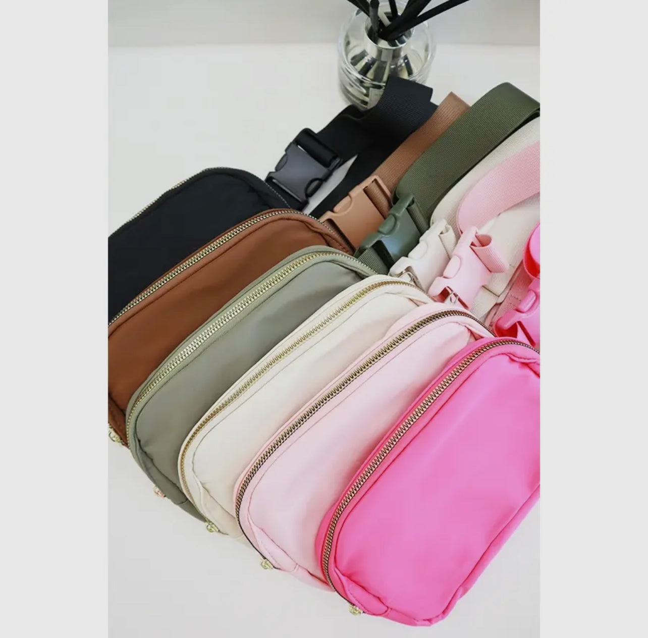 Solid Color Crossbody Fanny Pack Belt Bag